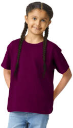 Gildan GIB64000 rövid ujjú pamut gyerek póló - maroon szín (gib64000ma-s) - ankit