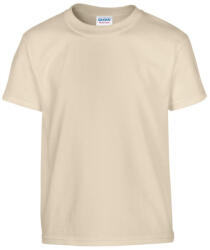 Gildan GIB5000 rövid ujjú pamut gyerek póló - sand szín (giB5000sa-l) - ankit
