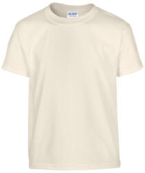 Gildan GIB5000 rövid ujjú pamut gyerek póló - natural szín (giB5000na-xs) - ankit