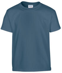 Gildan GIB5000 rövid ujjú pamut gyerek póló - indigo blue szín (giB5000ib-xs) - ankit