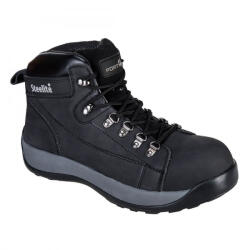 Portwest FW31 Steelite Mid Cut Nubuck munkavédelmi bakancs fekete színben SB HRO (FW31BKR47)