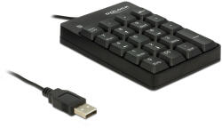 Delock USB numerikus billentyűzet 19 billentyűvel (fekete) (12481) (12481)