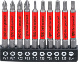 BGS technic BGS DIY Csúszásmentes behajtófej készlet, mágneses, 70 mm, 10 darabos (4831)