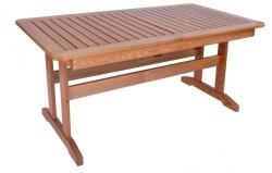 ROJAPLAST luisa fenyőfából készült kihúzható kerti, lakkozott asztal