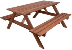 ROJAPLAST Piknik set 180 cm fenyőfából készült egybeépíthető, összecsukható kerti bútor garnitúra