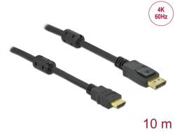 Delock 85960 video átalakító kábel 10 M HDMI A-típus (Standard) DisplayPort Fekete (85960)