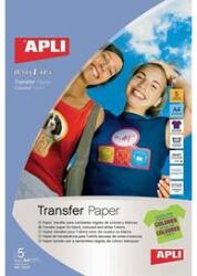 APLI Fólia, vasalható, A4, tintasugaras nyomtatóba, sötét pólóhoz, APLI (fota10247) - irodaszer