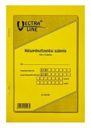 Vectraline Nyomtatvány készpénzfizetési számlatömb VECTRALINE 50x3 álló 1 áfás (B13-373/A/07) - irodaszer