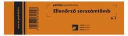 Pátria Nyomtatvány Ellenőrző sorszámtömb 100 lapos 146x40 mm zöld (d.2/zold)