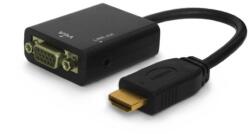 Elmak Savio CL-23 0, 5 M VGA (D-Sub) HDMI A-típus (Standard) Fekete video átalakító kábel (cl-23)