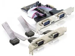 Delock 4 x serial PCI Express card csatlakozókártya/illesztő (89178)