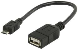 Nedis CCGP60515BK02 USB kábel USB 2.0 0, 2 M USB A Micro-USB B Fekete (CCGP60515BK02)