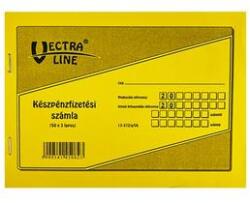 Vectraline Nyomtatvány készpénzfizetési számlatömb VECTRALINE 50x3 fekvő 1 áfás (B13-372/A/07) - irodaszer