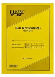 Vectraline Nyomtatvány napi pénztárjelentés VECTRALINE A/4 álló 25x4 példányos (B13-25/V) - irodaszer