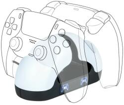 Bigben - Nacon BigBen Dual Charging Station V3, PlayStation 5, DualSense, Fekete-Fehér, Kontroller töltőállomás (2808966)