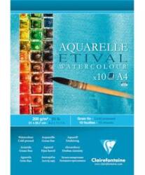 Clairefontaine Művészeti rajztömb Clairefontaine Etival Cold Pressed A/4 10 lap 200g ragasztott fehér enyhén szemcsés (p9210-0386)