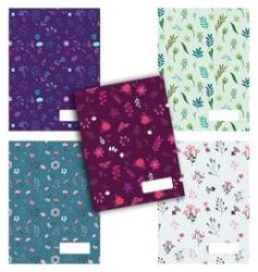 Patria Füzet pd nagyalakú 40 lapos kockás Fancy Florals vegyes
