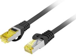 Lanberg PCF6A-10CU-0050-BK hálózati kábel Fekete 0, 5 M Cat6a S/FTP (S-STP) (PCF6A-10CU-0050-BK)