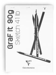 Clairefontaine Művészeti rajztömb Clairefontaine GRAFiT A/4 80 lap 90g ragasztott fehér sima (p9210-0050)