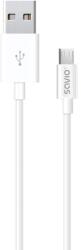 Elmak Savio CL-124 USB kábel USB 2.0 2 M USB A Micro-USB B Fehér (CL-124)
