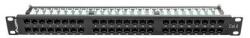 Lanberg 48 port 1U, cat. 6, fekete patch panel (PPU6-1048-B)