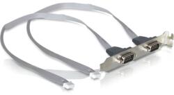 Delock Slot bracket 2 x COM port (2 mm pitch) soros kábel Ezüst DB-9 (41791)