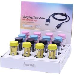 Hama 00183212 Lightning kábel 0, 6 M Kék, Rózsa, Sárga (183212)