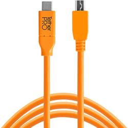 Tether Tools CUC2515-ORG USB kábel 4, 6 M USB 2.0 USB C Micro-USB B Narancssárga (CUC2515-ORG)