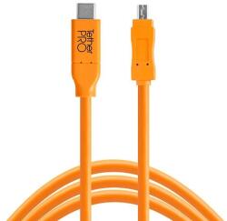 Tether Tools CUC2615-ORG USB kábel USB 2.0 4, 6 M USB C Mini-USB B Narancssárga (CUC2615-ORG)