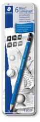 STAEDTLER Művészeti grafitirón Staedtler Lumograph 6 db-os klt. fémdobozos (p3031-3665)