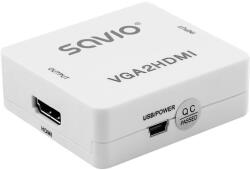 Savio CL-110 Konwerter/Adapter VGA-> HDMIFull HD/1080p 60Hz csatlakozókártya/illesztő HDMI (SAVIO CL-110)