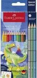 Faber-Castell Színes ceruza készlet, háromszögletű, FABER-CASTELL "Grip Dinoszaurusz" 10+3 különböző szín (tfc201545)