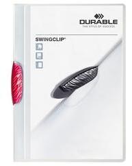 DURABLE Clip-mappa Durable Swingclip A/4 30 lapig kárminvörös (p2030-0222)