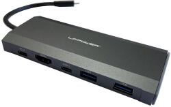 LC-Power LC-Power LC-HUB-C-MULTI-7-M2 hálózati csatlakozó USB 3.2 Gen 1 (3.1 Gen 1) Type-C 5000 Mbit/s Antracit (LC-HUB-C-MULTI-7-M2)