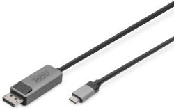 ASSMANN DB-300334-020-S 2 M USB C-típus DisplayPort Fekete video átalakító kábel (DB-300334-020-S)