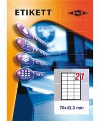 PD Office Etikett címke pd 70x42.3 mm szegély nélküli 10 ív 210 db/csomag (p1061-0698)