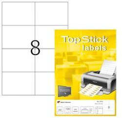 Topstick Etikett címke Topstick 105x74 mm szegély nélküli 100 ív 800 db/doboz (p1061-0311)