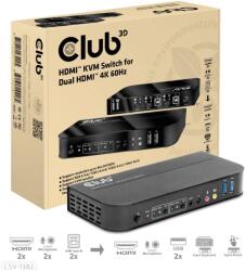 CLUB3D CSV-1382 KVM kapcsoló Fekete (CSV-1382)