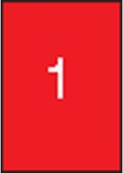 APLI Etikett, 210x297 mm, színes, APLI, piros, 100 etikett/csomag (lca11840) - irodaszer