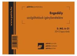 Pátria Nyomtatvány Engedély szolgáltatások igénybevételére (d.mg.6-21)