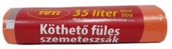 TUTI Szemeteszsák, köthető füles, 35 l, 20 db, 50x60 cm, 9 , TUTI, narancssárga (kht967) - irodaszer