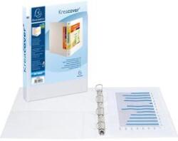 Exacompta Gyűrűs könyv Exacompta Kreacover A/4 4 gyűrűs 75 mm gerinccel panorámás PVC fehér (50 mm) (p2130-2103)