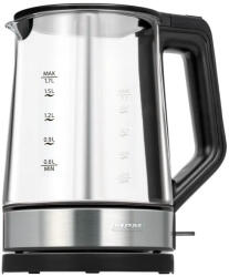 MPM MCZ-125 1850-2200 W, 1.7 l, 360°-os forgás, Fekete-Inox-Átlátszó, Vízforraló (MCZ-125)