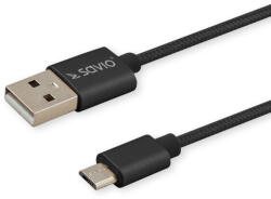 Elmak Savio CL-129 USB 2.0 USB A USB C 2m Fekete USB kábel (SAVIO CL-129)