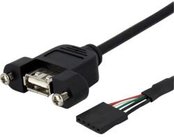StarTech StarTech. com 30 cm Inbouwpaneel USB Kabel - USB A naar Moederbord Aansluitkabel F/F USB kábel 0, 3 M Fekete (USBPNLAFHD1)