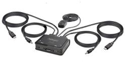 StarTech StarTech. com C2-D46-UAC-CBL-KVM KVM kapcsoló Fekete (C2-D46-UAC-CBL-KVM)