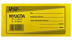Vectraline Nyomtatvány nyugta VECTRALINE 1 soros 20 darabos (B15-40/V/07/CS) - irodaszer