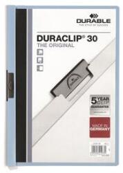 DURABLE Gyorsfűző, klipes, A4, DURABLE "DURACLIP® 30", kék (db220006) - irodaszer