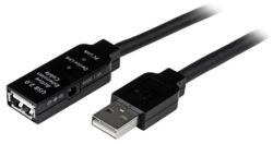 StarTech USB 2.0, 35 m, M/F USB kábel USB A Fekete (USB2AAEXT35M)