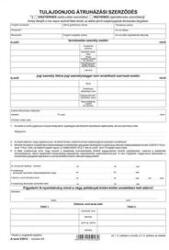 Victoria Nyomtatvány, tulajdonjog átruházási szerződés (adásvét. szer. gk), 4 példány, A4, VICTORIA PAPER "A. REND 3 (nvarend3) - irodaszer